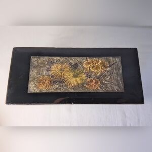 Vintage "Westland Art of Chokin" Jewelry/Music Box - Brown Lacquered